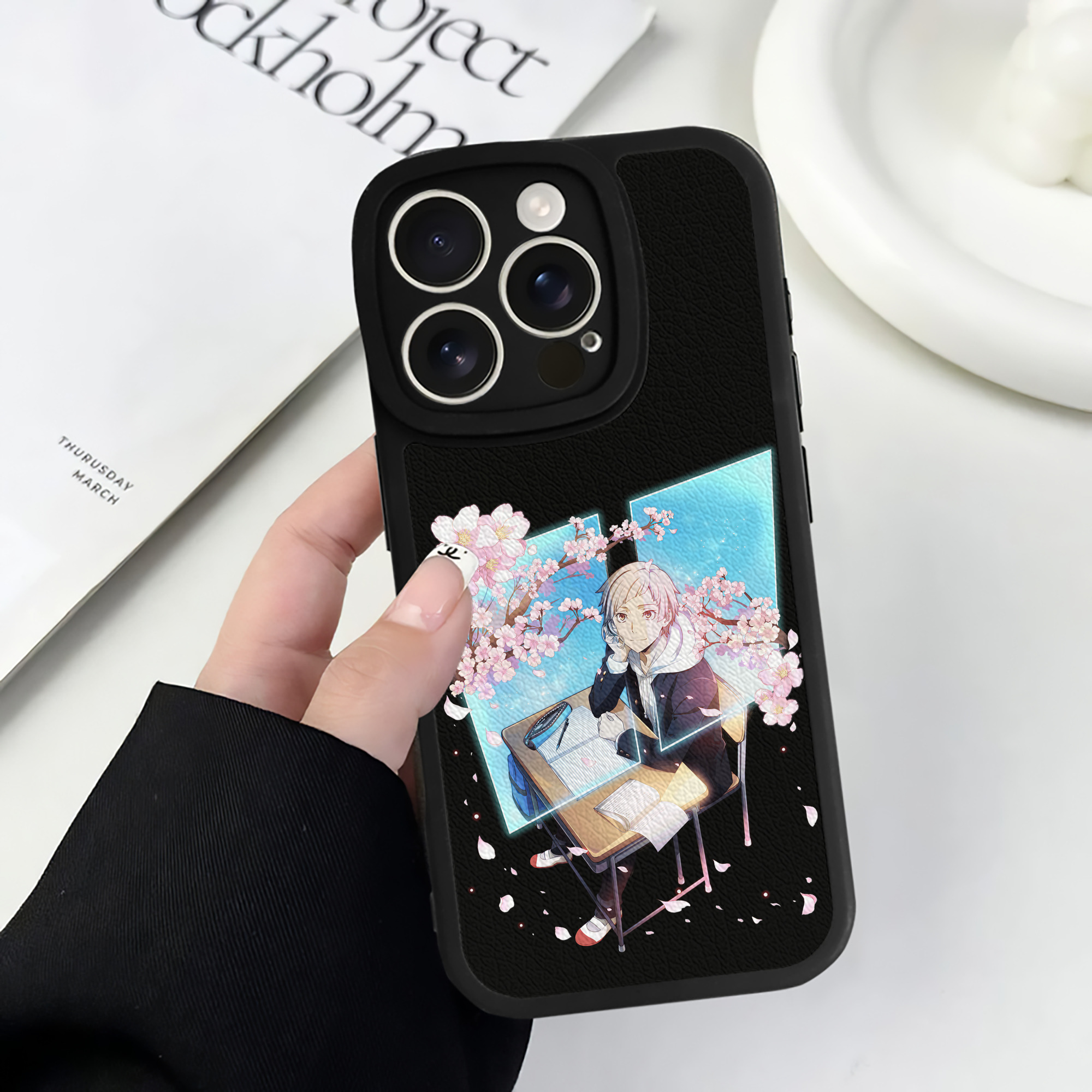 （画像用） 文豪ストレイドッグス Bungo Stray Dogs 【iPhone 16シリーズ対応】シリコンスマホケース（レザー調） 材質：シリコン
